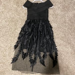 Black feathers dress
